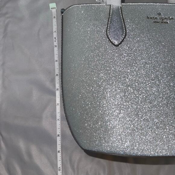 Kate Spade Small Satchel Glimmer, Lunar Light NWT - Glitter Shimmer Sparkle Glam - Picture 3 of 7